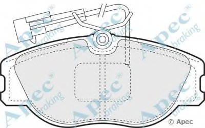 Комплект тормозных колодок, дисковый тормоз APEC braking купить