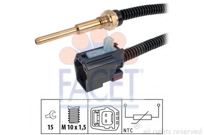 Датчик, температура охлаждающей жидкости; Датчик, температура охлаждающей жидкости; Датчик, температура охлаждающей жидкости FACET купить