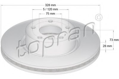 Тормозной диск COATED TOPRAN купить