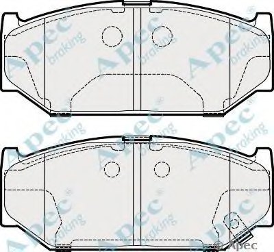 Комплект тормозных колодок, дисковый тормоз APEC braking купить