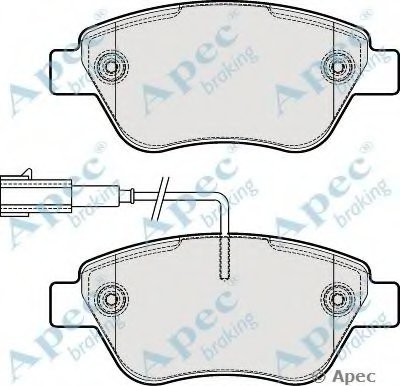 Комплект тормозных колодок, дисковый тормоз APEC braking купить