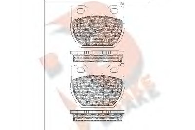 Комплект тормозных колодок, дисковый тормоз R BRAKE купить