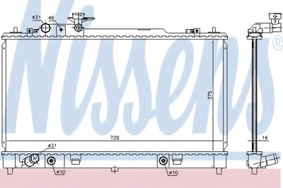 Радиатор, охлаждение двигателя NISSENS Купить