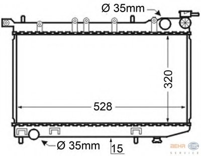 Радиатор, охлаждение двигателя BEHR HELLA SERVICE HELLA купить
