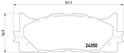 Колодки тормозные (передние) Toyota Camry/Lexus ES 01- (Akebono)
