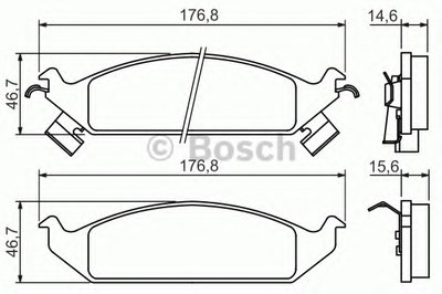 Комплект тормозных колодок, дисковый тормоз BOSCH купить