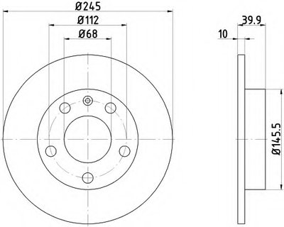 Диск тормозной (задний) Audi 80/A4 93-09 (245x9.9) PRO