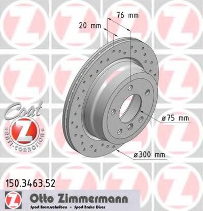 Тормозной диск SPORT BRAKE DISC COAT Z ZIMMERMANN купить