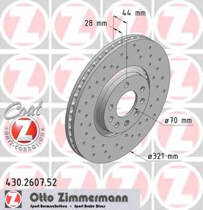 Тормозной диск SPORT BRAKE DISC COAT Z ZIMMERMANN купить