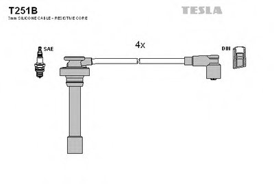 Комплект проводов зажигания TESLA купить