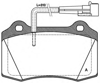 Комплект тормозных колодок, дисковый тормоз ADVANCE OPEN PARTS купить