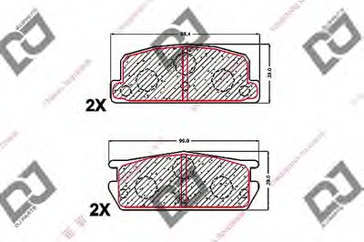 Комплект тормозных колодок, дисковый тормоз DJ PARTS купить