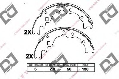 Комплект тормозных колодок DJ PARTS купить