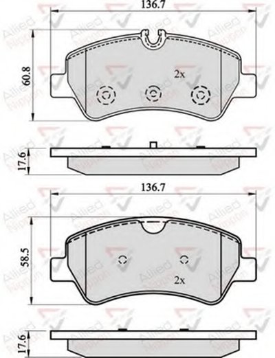 Комплект тормозных колодок, дисковый тормоз ANL Braking COMLINE купить