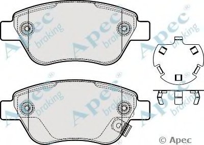 Комплект тормозных колодок, дисковый тормоз APEC braking купить