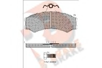 Комплект тормозных колодок, дисковый тормоз R BRAKE купить