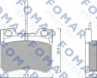 Комплект тормозных колодок, дисковый тормоз FOMAR Friction купить