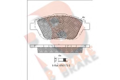 Комплект тормозных колодок, дисковый тормоз R BRAKE купить