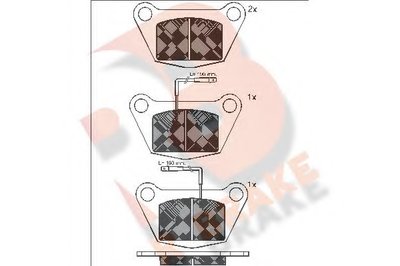 Комплект тормозных колодок, дисковый тормоз R BRAKE купить