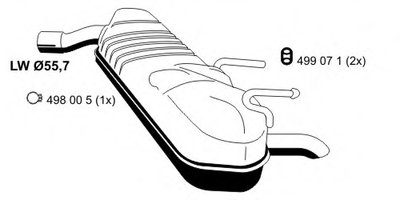 Глушитель выхлопных газов конечный ERNST купить