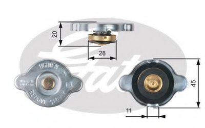 Крышка радиатора Hyundai Elantra/Sonata/Nissan Almera/Primera/Pathfinder 1.0-5.0 78- (1.1bar)