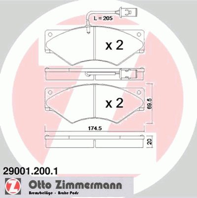 Комплект тормозных колодок, дисковый тормоз ZIMMERMANN купить