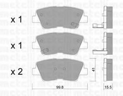 Колодки тормозные (задние) Hyundai Tucson 04-/Elantra/Sonata 05-15/i40/Grandeur/Kia Optima/Soul 10-