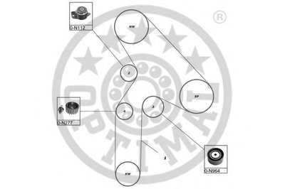 Комплект ремня ГРМ OPTIMAL купить