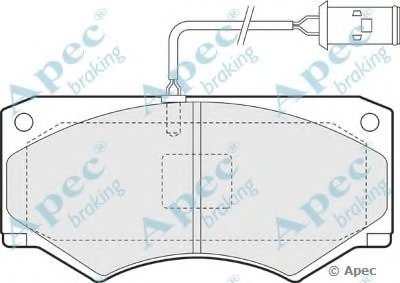 Комплект тормозных колодок, дисковый тормоз APEC braking купить