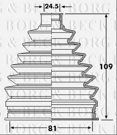 Пыльник, приводной вал BORG & BECK купить
