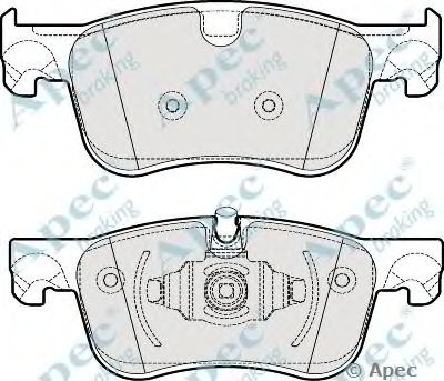 Комплект тормозных колодок, дисковый тормоз APEC braking купить