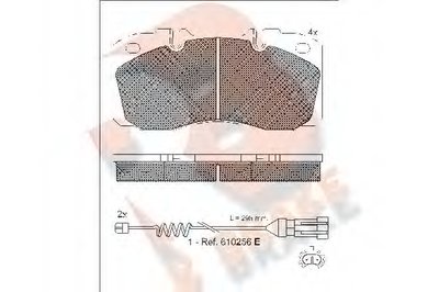 Комплект тормозных колодок, дисковый тормоз R BRAKE купить