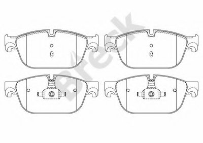 Комплект тормозных колодок, дисковый тормоз BRECK купить