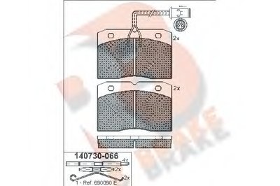 Комплект тормозных колодок, дисковый тормоз R BRAKE купить