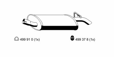 Глушитель выхлопных газов конечный ERNST купить
