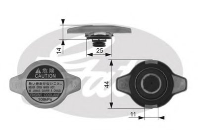 Крышка радиатора Citroen C1/Peugeot 107 1.0 05-14 (1.1bar)