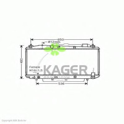 Радиатор, охлаждение двигателя KAGER купить