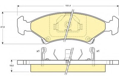 Комплект тормозных колодок, дисковый тормоз GIRLING купить