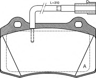 Комплект тормозных колодок, дисковый тормоз ADVANCE OPEN PARTS купить