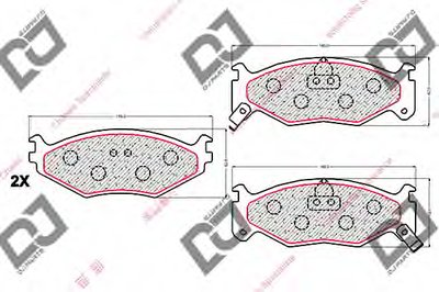 Комплект тормозных колодок, дисковый тормоз DJ PARTS купить