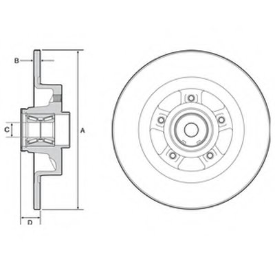 Диск тормозной (задний) Renault Scenic/Megane 2.0dCi 05- (270x10) (с подшипником) (+ABS)