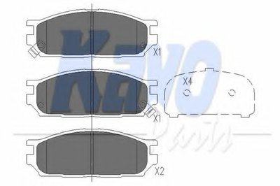 Комплект тормозных колодок, дисковый тормоз KAVO PARTS купить