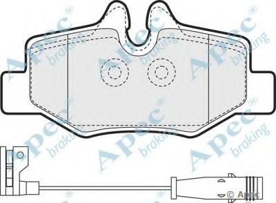 Комплект тормозных колодок, дисковый тормоз APEC braking купить