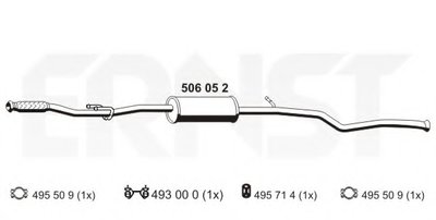 Средний глушитель выхлопных газов ERNST купить