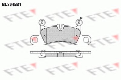 Комплект тормозных колодок, дисковый тормоз FTE купить