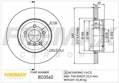 Тормозной диск Premium Black Carbon + FREMAX купить