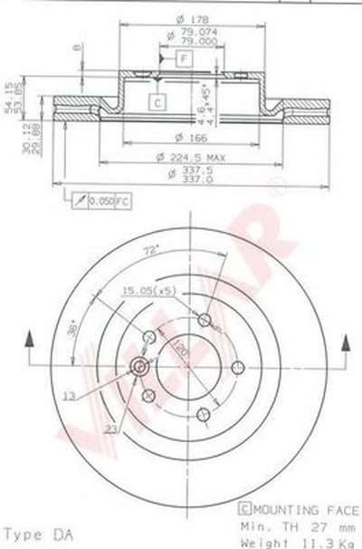 Тормозной диск COATED DISC LINE VILLAR купить