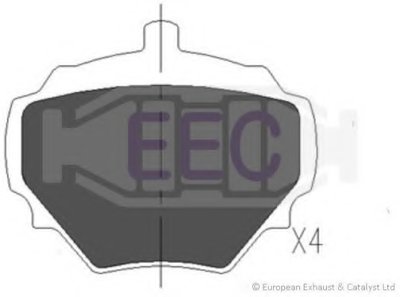 Комплект тормозных колодок, дисковый тормоз EEC купить