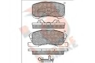 Комплект тормозных колодок, дисковый тормоз R BRAKE купить