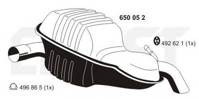 Глушитель выхлопных газов конечный ERNST купить